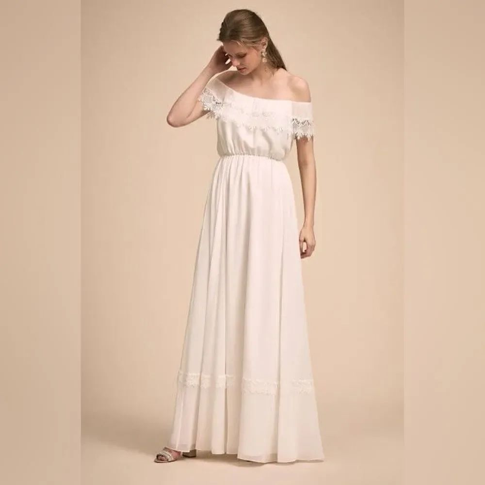 BHLDN wtoo Tate Off-Shoulder White Maxi Dress